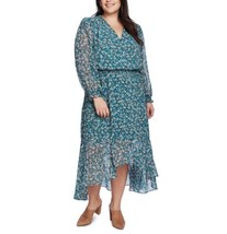 1.State Womens Plus 1X Green Veridian Blooms Floral High Low Dress NWT V77 - £53.75 GBP