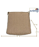 Patio seat cushion set of 2 Sesame Sunbrella outdoor square pads 18&quot;Wx19... - $84.10