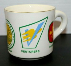 Vintage Boy Scouts Of Canada Wolf Cubs Venturers Rovers Creemore China Mug Cup - £19.40 GBP