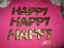 Ladies Pink Camo Happy Happy Duck Dynasty 2 Piece Pajamas Cami Short Set M Top - £20.55 GBP