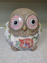 Vintage Handcrafted Studio Art Pottery OWL Pressed Tile Unmarked - £22.41 GBP