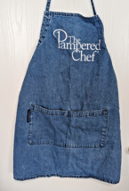 The Pampered Chef Denim Consultant Apron Blue - £21.60 GBP