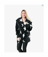 Black White Super Star Sherpa Hoodie - €50,48 EUR
