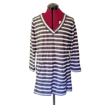 Liz Claiborne Weekend Top Tunic Multicolor Women Kangaroo Pocket Size Large Tall - £14.24 GBP