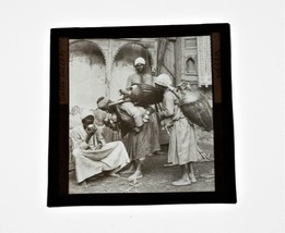XRARE: ~1890s Egyptian Water Sellers - glass photo (positive) - £35.60 GBP