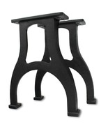 Industrial Cast Iron Bench Table Base Legs Set - Black -17 Inch Tall - DIY - $500.94