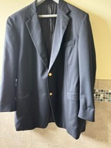 Hickey Freeman  Collection Cashmere Wool Blend Black Blazer SZ 48 Long USA - $247.50