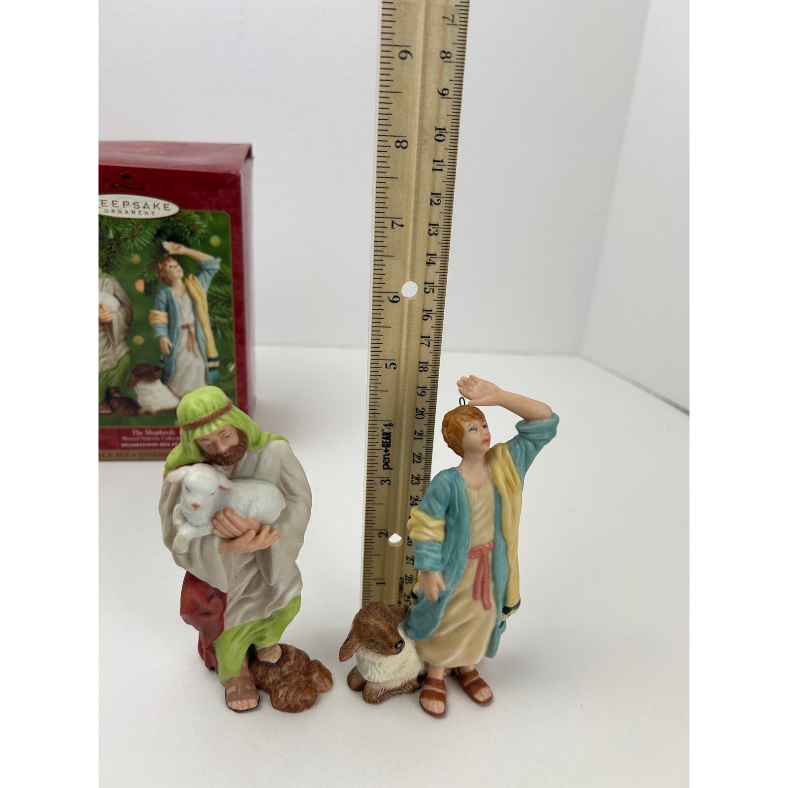 Hallmark Keepsake 2000 The Shepherds Blessed Nativity 2-Piece Set w Box Item image 3