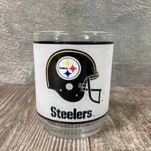 Pittsburgh Steelers 1970&#39;S NFL Mobile Oil Gas Rocks Cocktail Glass Cup - £7.49 GBP