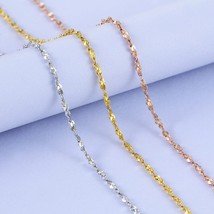 SA SILVERAGE Pure Necklace Fashion Silver Chain 1.2mm Thick S925 Sterling Silver - £13.13 GBP