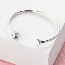 Open Bangles for Women 925 Sterling Silver Moon & Stars Limited Edition Bracelet - £45.62 GBP