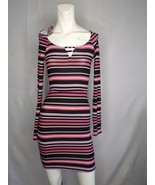 New Planet Gold Juniors Ribbed Bodycon Dress Mesa Rose Stripe Size XS - ... - €10,37 EUR