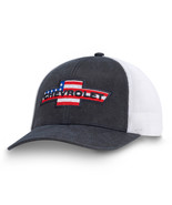 Chevrolet Bowtie American Flag Blue and White Mesh Hat - $29.99