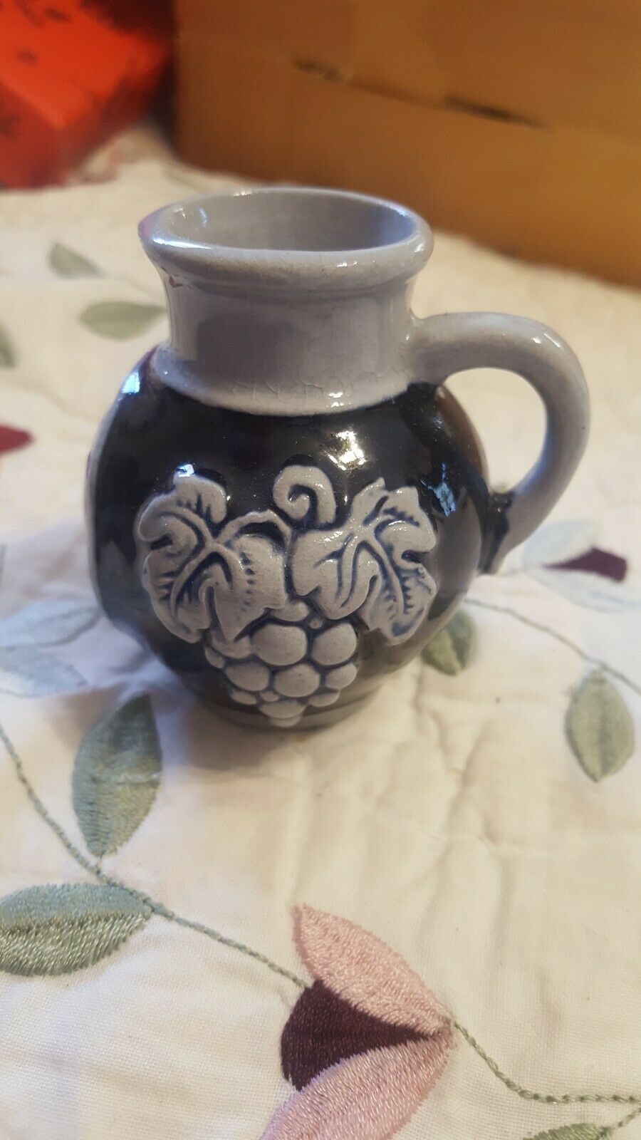 Ceramic Vase Mini Flower Pot//Cream or Olive Oil Pourer, Many Uses - $6.85