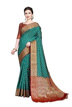 Women Banarasi Silk Saree &amp; Blouse Wedding Party Daily Indian Drape Vol-2 - £38.11 GBP