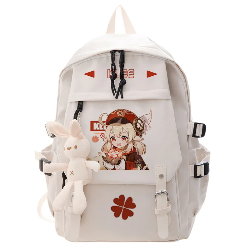 Genshin Impact Backpack Anime Cosplay Students School Bag Klee Cartoon Bookbag - £30.95 GBP