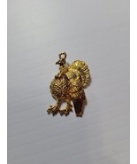 Gold Tone Turkey Charm Signed Phister Enterprise 1998 - $12.99