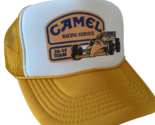 Vintage Camel Racing Hat Trucker Hat Racing snapback Yellow Unworn Adjus... - $14.96