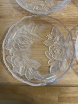 VINTAGE Four Mikasa 7”Frosted Roses Candy Dishes Trinket Plates VGUC - $19.79