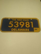 1984 Delaware First State Mini License Plate Collectible From Wheaties Cereal - £7.13 GBP