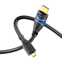 Micro Hdmi To Hdmi Cable (15 Ft, 4K 60Hz, Hdr, High Speed, Ethernet) - Compatibl - £18.95 GBP