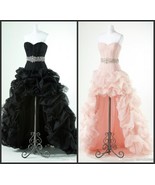 Sexy Sweetheart Floor length High Low Hi-Lo Evening Dresses waist Appliq... - $148.00