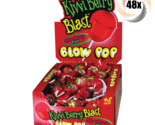 Full Box 48x Pops Charms Kiwi Berry Bubble Gum Filled Blow Pops Lollipop... - $20.24
