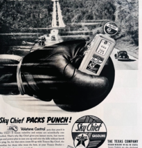 1953 Texaco Sky Chief Gas Advertisement Gasoline And Oil Automobilia DWWW13 - $39.99