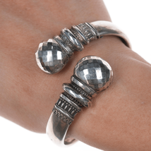 7&quot; Springy retro 800 silver bangle bracelet - £59.85 GBP