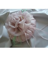 Wedding ring pillow Dusty Rose veil Round Rose wedding rings pillow  - £28.31 GBP