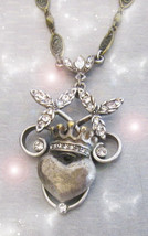 Haunted Necklace Illuminati Attract Noble Golden Hearts Magick Scholars Cassia4 - £104.29 GBP