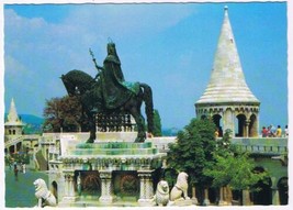 Hungary Postcard Budapest Fishermen&#39;s Bastion Stature Of St Stephan - £3.88 GBP