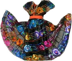 Chiapas Womens Folklorico Traditional Dance Fiesta Dress - $222.63+