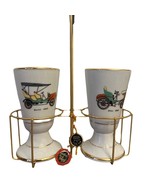 Vintage Limoges France Porcelain Goblets with Car Design: Buick 1905 Ope... - $2,074.52 MXN