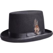 Bruno Capelo Formal Top Hat Australian Wool 5 Inch High Crown Top100 Black image 3