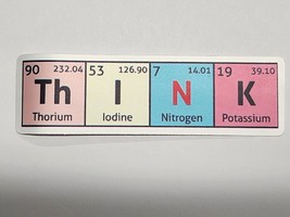 Think Word with Periodic Table Elements Multicolor Science Sticker Decal... - £1.80 GBP
