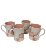 Vtg Fitz &amp; Floyd FF 19 Coquille Peach Sea Shell Coffee Mugs Cups Set of ... - £38.94 GBP