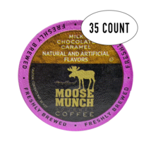 Moose Munch Coffee, Milk Chocolate Caramel, 35 Single Serve Cups - £18.87 GBP