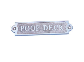 [Pack Of 2] Chrome Poop Deck Sign 6&quot; - £32.74 GBP