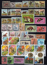 Wild Animals Stamp Collection Mint/Used Wildlife Camels Giraffe ZAYIX 03... - £12.67 GBP