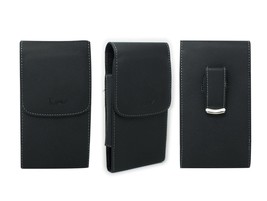 Black Leatherette Case Pouch Belt Holster With Clip For Cat S42 - £15.17 GBP