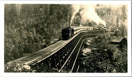 Antique Railroad Photograph Dollarhide Trestle On the Siskyou Calif. - $23.71