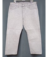 Levi’s 501 Buttonfly Grey Denim Jeans Men's Tag Size 40x30 - $17.99