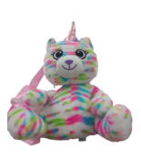 Carried Away Plush Unicorn Backpack Tie-Dye Rainbow Pastel Bag Girls Kids - $16.13 CAD