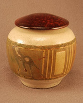 RAKU Unique Ceramic Pet Funeral Cremation Urn For Ashes #P002 - £183.62 GBP