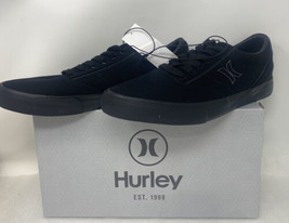 Hurley Men&#39;s Arlo Lace-Up Canvas Sneakers, Black 9.5 - £25.31 GBP
