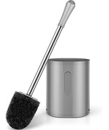 Toilet Brush and Holder Compact Size Toilet Bowl Brush with Stainless St... - £19.43 GBP