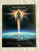 Captain Marvel 8.5"x11" Original Promo Movie Poster Imax Amc 2019 Brie Larson - £11.74 GBP