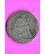 1876 P Seated Liberty Dime Exact Silver Coin Shown Low Grade Filler 43 - $20.56 CAD
