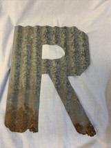 Rustic Primitive Galvanized Ribbed ‘R’ 14” Handmade - $17.96